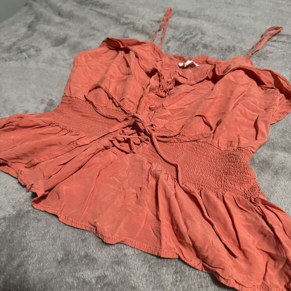 Mine Coquette Ruffle Smocked Waist Cami L - Picture 3 of 7